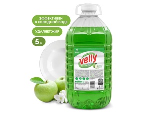 Средство для мытья посуды GraSS  "Velly" light зел.яблоко 5кг 125469